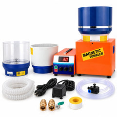 Tooltos jewelry polishing machine with three polishing bowls, control unit, water pump, hoses and fittings