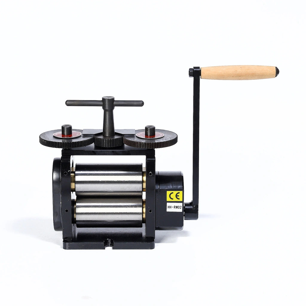 Tooltos 130mm manual jewelry rolling mill black finish front view