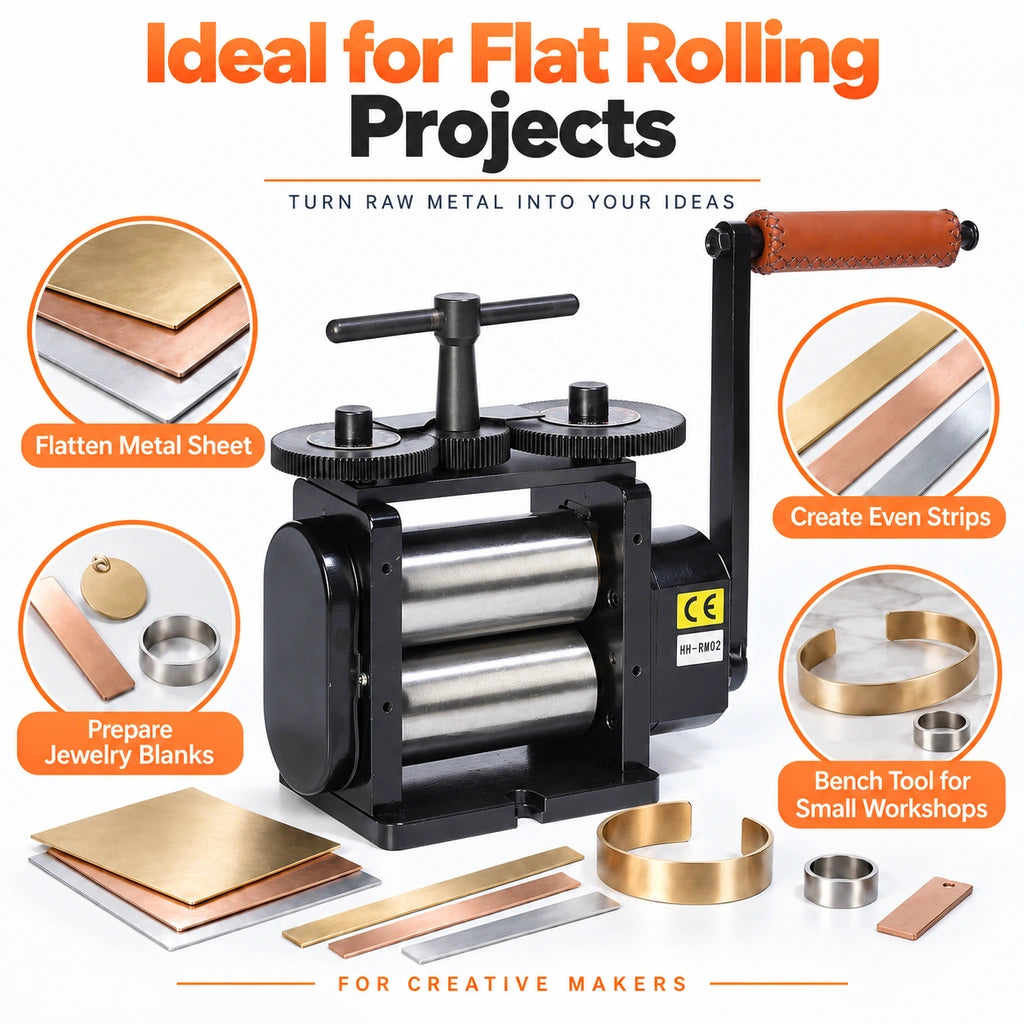 Tooltos 130mm rolling mill ideal for flat rolling projects black finish