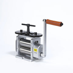 Tooltos 130mm manual jewelry rolling mill silver finish side product view