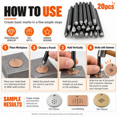 How to use a metal stamping punch with a hammer and bench block