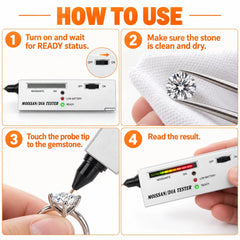 How to use the handheld diamond and moissanite tester