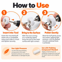 How to use cloth polishing wheels, mounting, polishing and cleaning steps