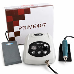 PRIME407 rotary engraving and polishing machine with handpiece, foot pedal, stand and packaging box