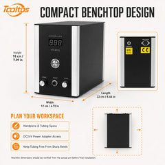 Tooltos 100W Pneumatic Jewelry Engraving Machine with Built-In Air Supply and Foot Pedal