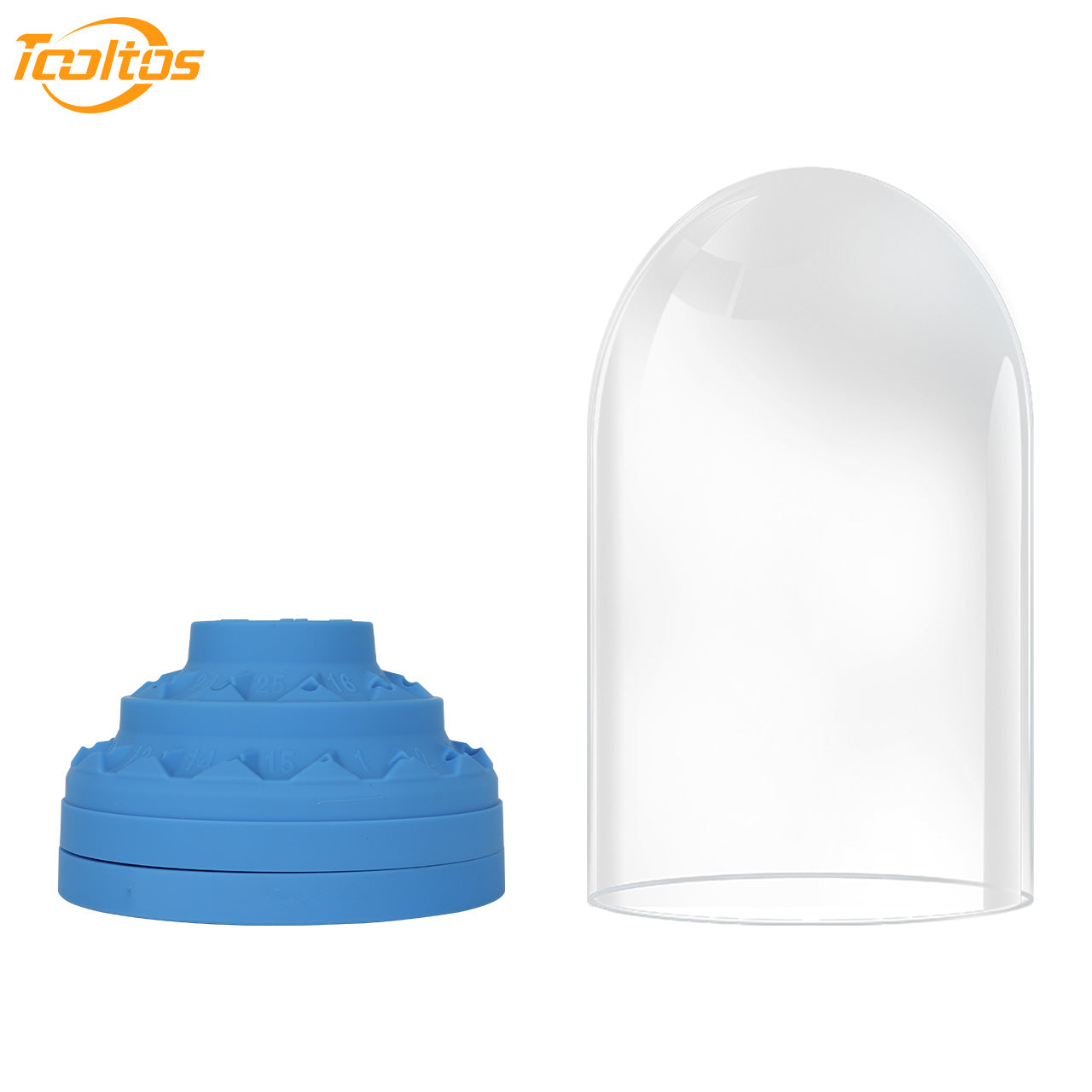 Tooltos 360 rotating bur holder with 32 slots in blue complete set with dust cover