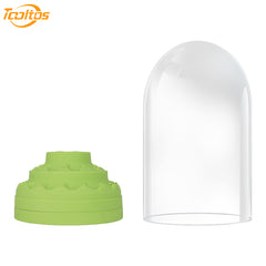 Tooltos 360 rotating bur holder with 32 slots in green complete set with dust cover