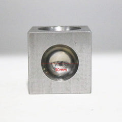 Tooltos Jewelry Tool Dapping Block Square with Polished High Carbon Steel Cavities Bell Making Punching Tools
