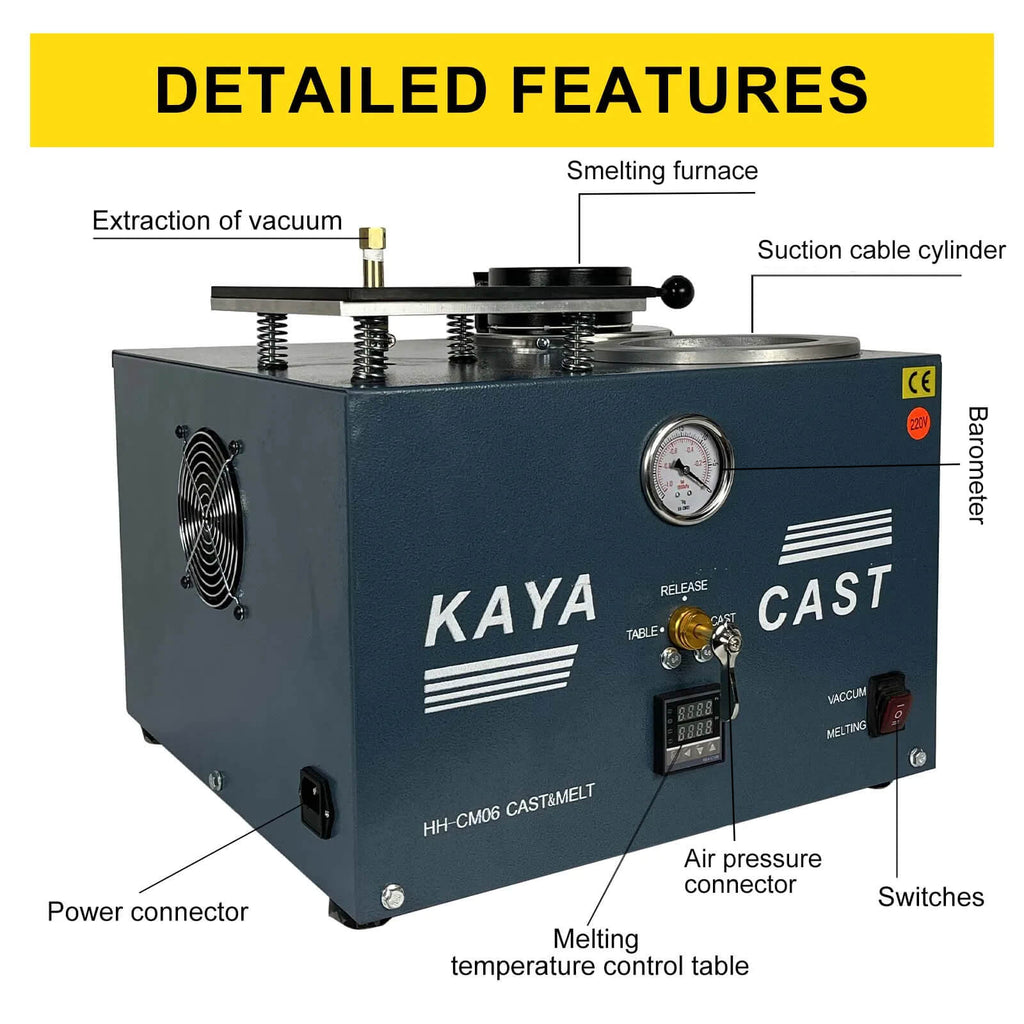 KAYA CAST Jewelry Vacuum Investing Casting Melting Machine Tooltos