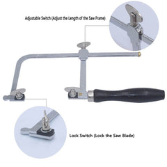 Tooltos Jewelry Tool Professional Adjustable Saw Bow with 144 Piece Saw