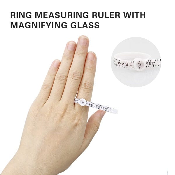 Ring Size Ruler Finger Size Measure with Magnifier – Tooltos Jewelry Tools