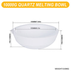 Tooltos Jewelry Tools 10000G Multi-size Ceramic Quartz Crucible Bowl Melting Casting Refining Gold Silver