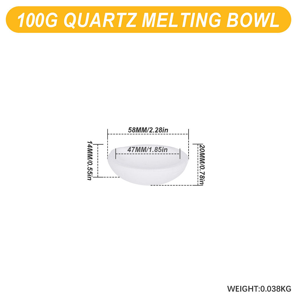 Tooltos Jewelry Tools 100G Multi-size Ceramic Quartz Crucible Bowl Melting Casting Refining Gold Silver