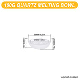 Tooltos Jewelry Tools 100G Multi-size Ceramic Quartz Crucible Bowl Melting Casting Refining Gold Silver