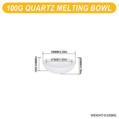 Tooltos Jewelry Tools 100G Multi-size Ceramic Quartz Crucible Bowl Melting Casting Refining Gold Silver