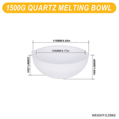 Tooltos Jewelry Tools 1500G Multi-size Ceramic Quartz Crucible Bowl Melting Casting Refining Gold Silver