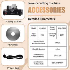 Tooltos Jewelry Tools 220V TOOLTOS Gold and Silver Jewelry Cutting Machine 220V