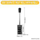 Tooltos Jewelry Tools 500 g Tooltos Graphite Ingot Molds With Handle for Gold Silver Metal Melting and Casting Accessories