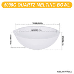 Tooltos Jewelry Tools 5000G Multi-size Ceramic Quartz Crucible Bowl Melting Casting Refining Gold Silver