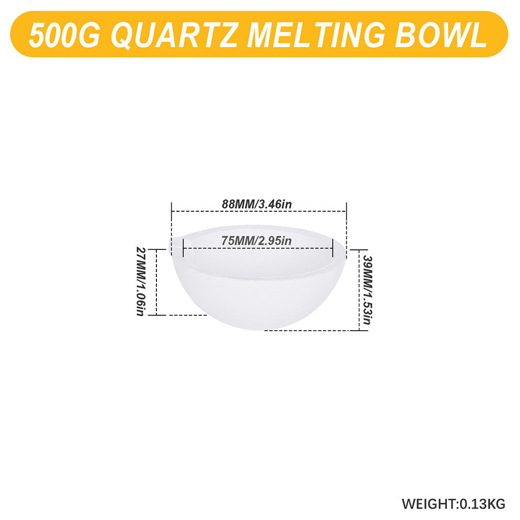 Tooltos Jewelry Tools 500G Multi-size Ceramic Quartz Crucible Bowl Melting Casting Refining Gold Silver