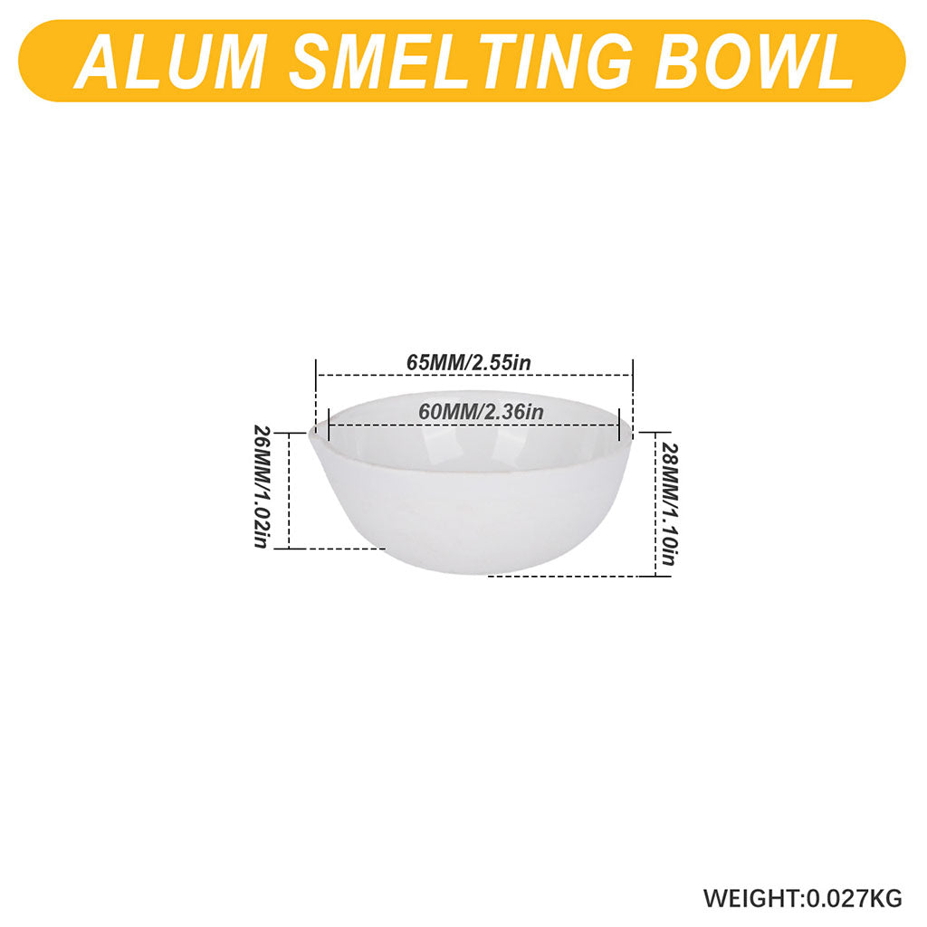 Tooltos Jewelry Tools 65MM ALum Clay Crucible Bowl Smelting and Casting Refining Gold and Silver