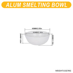 Tooltos Jewelry Tools 65MM ALum Clay Crucible Bowl Smelting and Casting Refining Gold and Silver