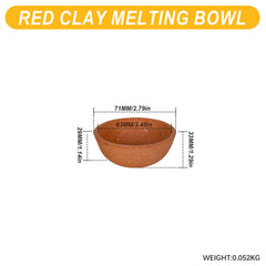 Tooltos Jewelry Tools 71MM Red Clay Crucible Bowl Smelting and Casting Refining Gold and Silver