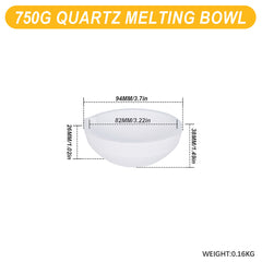 Tooltos Jewelry Tools 750G Multi-size Ceramic Quartz Crucible Bowl Melting Casting Refining Gold Silver