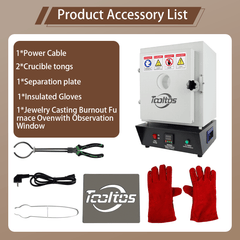 Tooltos Jewelry Tools Dual Layer Jewelry Casting Burnout Furnace 1150°C with Separation Plate - Tooltos