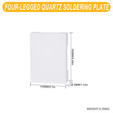 Tooltos Jewelry Tools Four-legged Large Square Ceramic Welding Plate Quartz Refractory Brick