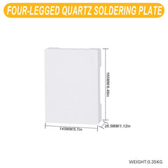 Tooltos Jewelry Tools Four-legged Large Square Ceramic Welding Plate Quartz Refractory Brick