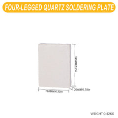 Tooltos Jewelry Tools Four-legged Small Square Ceramic Welding Plate Quartz Refractory Brick