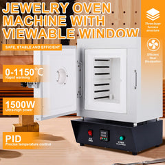 Tooltos Jewelry Tools Jewelry Casting Burnout Furnace Oven with Observation Window
