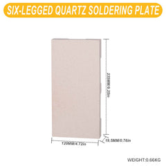 Tooltos Jewelry Tools Six-legged Small Square Ceramic Welding Plate Quartz Refractory Brick