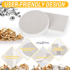Tooltos Jewelry Tools Square and Round Honeycomb Ceramic Welding Plate Quartz Refractory Brick