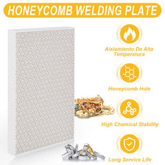 Tooltos Jewelry Tools Square and Round Honeycomb Ceramic Welding Plate Quartz Refractory Brick