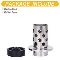 Tooltos Jewelry Tools Tooltos 1.5 inch Perforated Stainless Steel Casting Flask Wall Flanged Vacuum Casting Plaster Mold