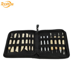 Tooltos 14-piece clay sculpting tool kit showing all tool shapes and sizes