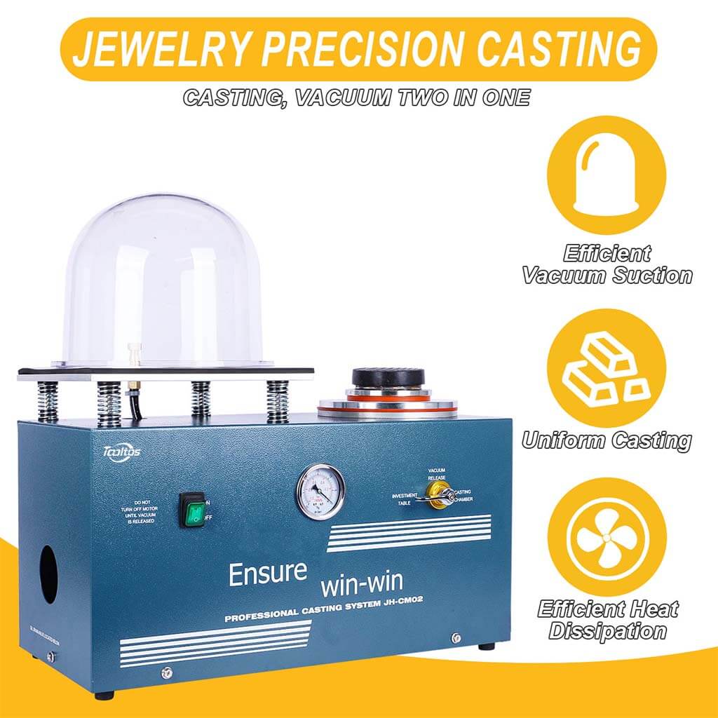 Tooltos 2L Jewelry Vacuum Investing Casting Machine | Lost Wax 375W ...