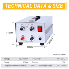 Tooltos Jewelry Tools Tooltos 30A Sparkle Pulse Jewelry Welder For Gold, Silver And Platinum