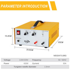 Tooltos Jewelry Tools Tooltos 80A Jewelry Pulse Spot Welder For Gold, Silver And Platinum