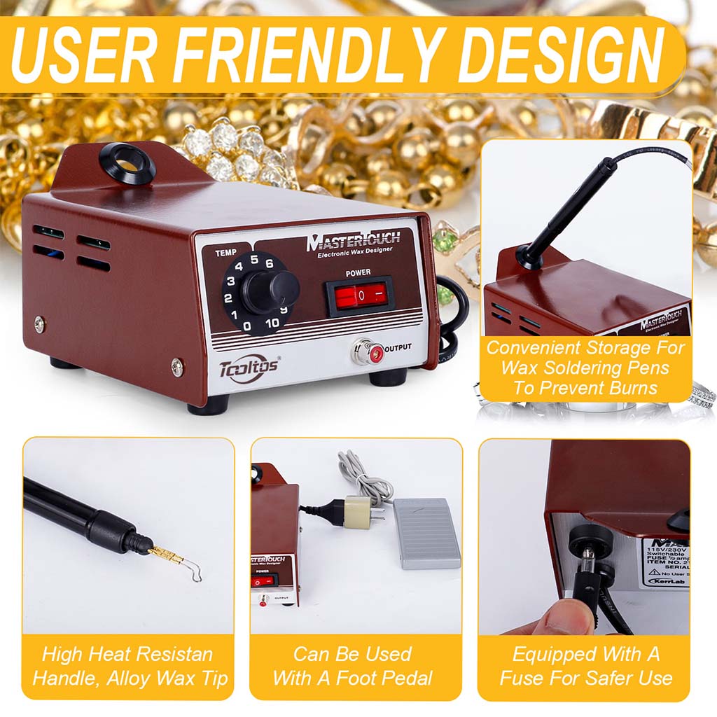 Tooltos Jewelry Tools Tooltos Adjustable Temperature Electric Wax Welder With Two Tips