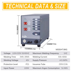Tooltos Jewelry Tools Tooltos Automatic CNC Pulse Argon Arc Tig Jewelry Spot Welding Machine