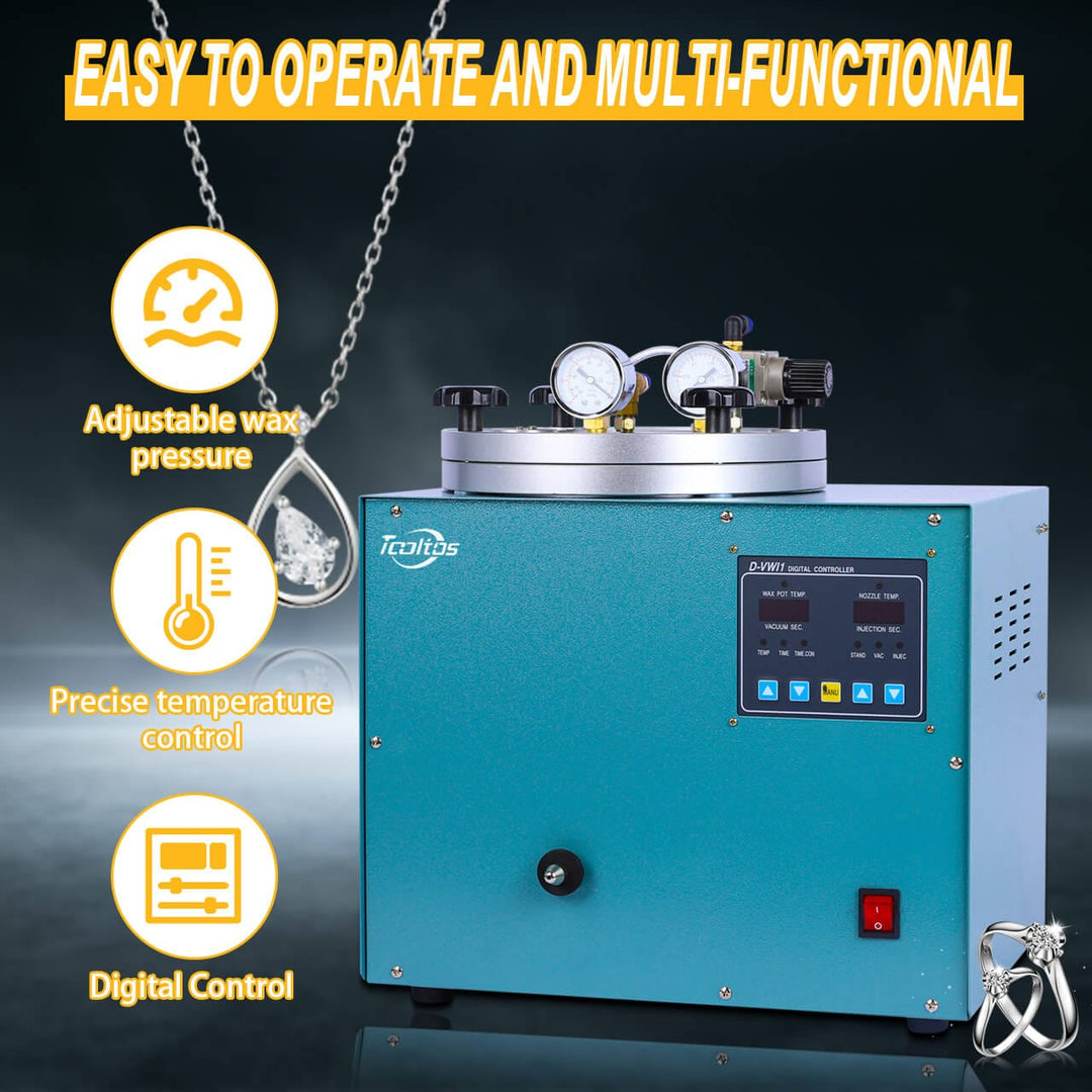 Tooltos Digital Control Jewelry Vacuum Wax Injection Machine | 510W ...
