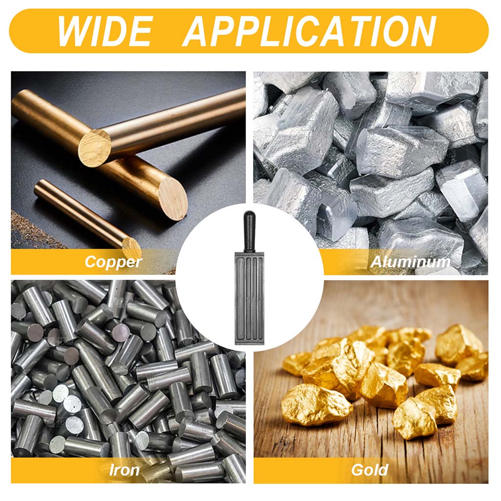 Tooltos Jewelry Tools Tooltos Double-Sided Iron Ingot Molds With Handle for Gold Silver Metal Melting and Casting Accessories