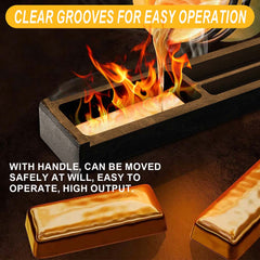 Tooltos Jewelry Tools Tooltos Double-Sided Iron Ingot Molds With Handle for Gold Silver Metal Melting and Casting Accessories