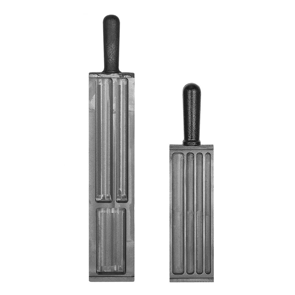 Tooltos Jewelry Tools Tooltos Double-Sided Iron Ingot Molds With Handle for Gold Silver Metal Melting and Casting Accessories