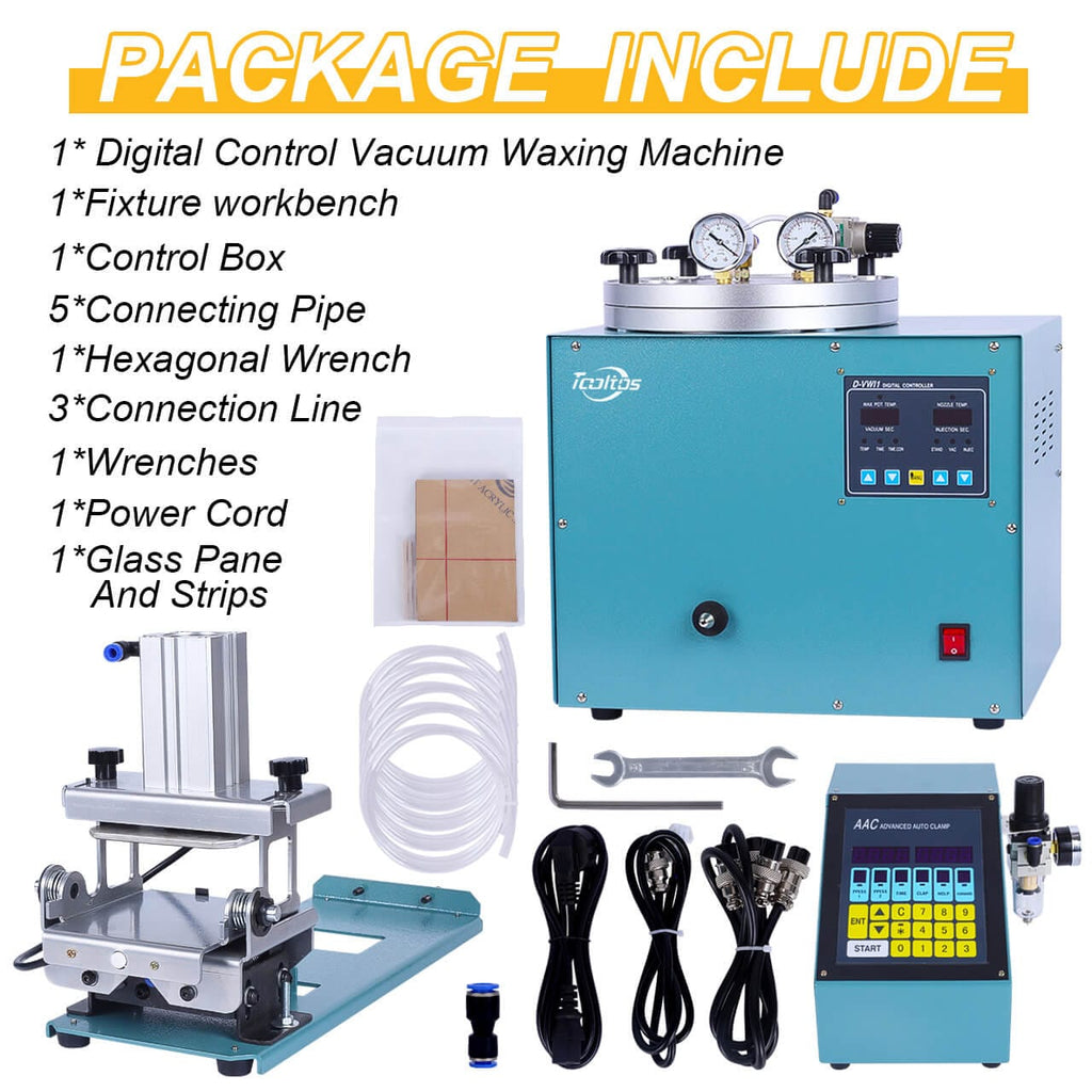 Tooltos Fully Automatic Digital Control Jewelry Vacuum Wax Injection M ...