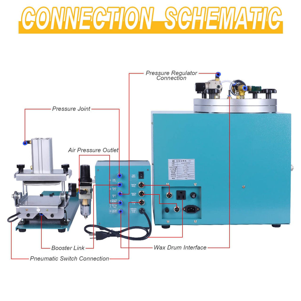Tooltos Fully Automatic Digital Control Jewelry Vacuum Wax Injection M ...