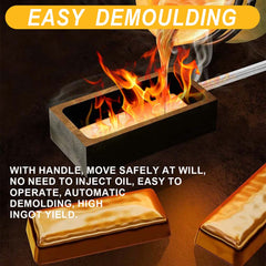 Tooltos Jewelry Tools Tooltos Graphite Ingot Molds With Handle for Gold Silver Metal Melting and Casting Accessories